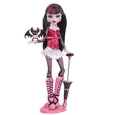 Monster High 10.5 inch Draculaura Reproduction Doll Wearing Original Fashion & Shoes, with Pet, Doll Stand & Accessories Gift for Ages 6+