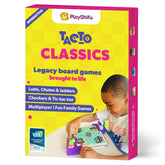 PlayShifu Tacto Classics - 4in1 Digital Board Games - Ludo, Checkers, Ladders, Tic Tac Toe for Kids Ages 4 Years & Up