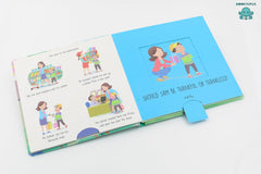 Booktopus Slide and Learn Board Book - My Good Manners Emotional Learning Book - Interactive Books for Kids 4+