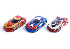 Marvel Go 1:64 Diecast Iron Man, Captain America and Ant-Man 3-Pack Rapid Racer Toy Car For Collection For Ages 3 Years And Up