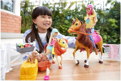 Barbie Hugs 'n' Horses With & Chelsea Dolls, Blonde Doll Playset For Kids Ages 3+