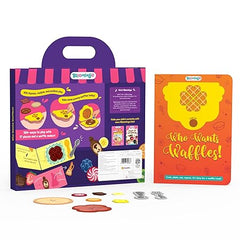 Bloomingo Pretend Play Kit - Who Wants Waffles!: Waffle Making Set for Kids;Set Up Your Waffle Cart