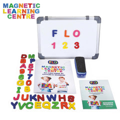 FLO Toys Magnetic Alphabets For Kids Learning And Number Brain Game Activity With Board,For Kids Ages 3+