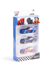 Marvel Go 1:64 Diecast Spider-Man, Black Panther and Doctor Strange 3-Pack Rapid RacerToy Car For Collection For Ages 3 Years And Up