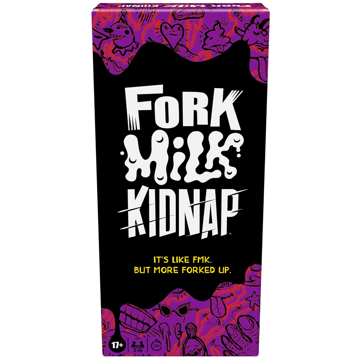 Hasbro Gaming Fork Milk Kidnap Adult Party Game of Questionable Choices for Ages 17+