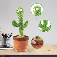 REZNOR Talking Dancing Cactus Baby Toys with Repeat Voice Sing Wriggle & Singing Recording for Kids