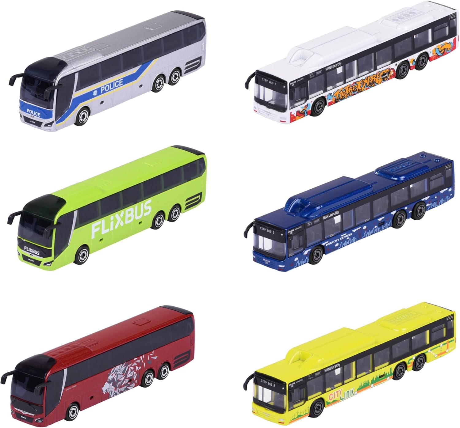 Majorette City Bus with Freewheel and Suspension Metal Body Toy Bus For Kids & Collectors Styles & Design May Vary