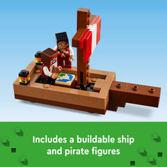 LEGO Minecraft The Pirate Ship Voyage Boat Playset Kit for Ages 8+