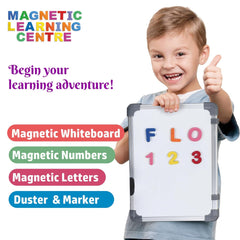 FLO Toys Magnetic Alphabets For Kids Learning And Number Brain Game Activity With Board,For Kids Ages 3+