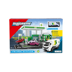 Majorette Petrol Station BP Imaginative Role-Play Set Includes 1 Fuel Tanker, Features Fuel Pump & EV Charger, Car wash and Shop Suitable for 1:64 Scale Vehicles for Kids Ages 5 Years & Up