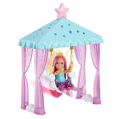 Barbie Dreamtopia Chelsea Small Doll with Gazebo Swing, Kitten and Accessories Playset for Ages 3+