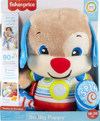 Fisher-Price Laugh & Learn So Big Puppy Large Musical Plush Toy with Smart Stages Learning Content for Toddlers and Preschool Kids