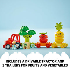 LEGO Duplo My First Fruit and Vegetable Tractor Building Kit for Ages 2+