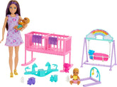 Barbie Skipper Baby-Sitter The Twin Room Dolls and Accessories For Kids Ages 3+