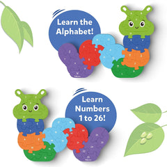 Skillmatics The Clever Caterpillar 26 Double-Sided Puzzle for Kids Ages 3-7 Years