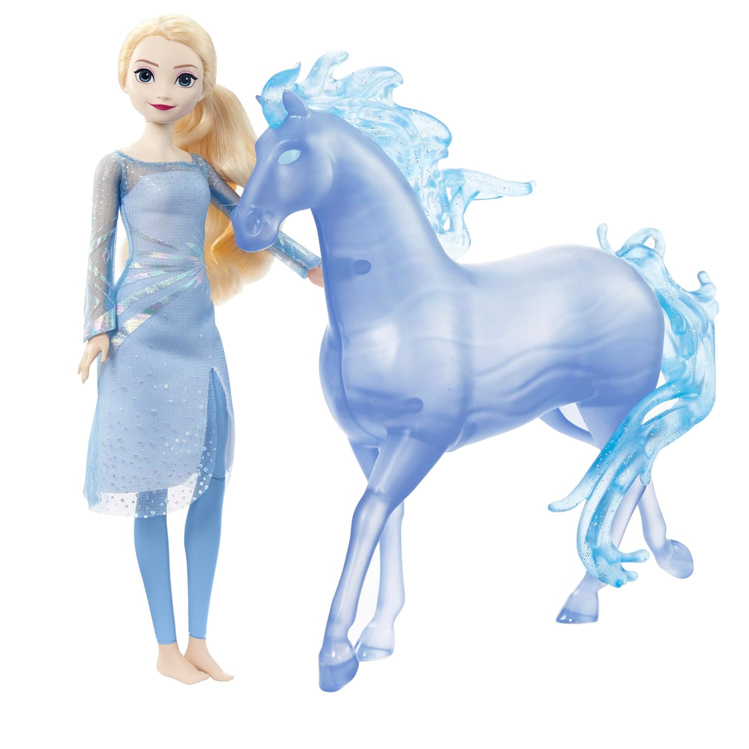 Disney Frozen Elsa Fashion Doll & Horse-Shaped Water Nokk Figure Set Inspired By Disney Frozen 2 Movie