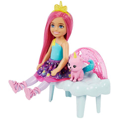 Barbie Dreamtopia Chelsea Small Doll with Gazebo Swing, Kitten and Accessories Playset for Ages 3+
