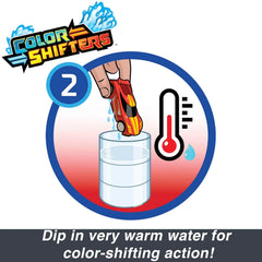Hot Wheels Set of 2 Color Reveal Vehicles in 1:64 Scale with Surprise Initial Reveal & Repeat Color-Change Feature in Very Warm & ICY Cold Water (Design Styles May Vary)