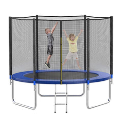 REZNOR 6 Feet Trampoline with Enclosure Safety Net & Jumping Pad for Children Kids & Adults, Multicolor