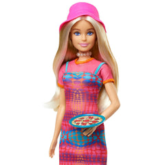 Barbie Pink Passport Italy Doll Set With Clothes & Travel Accessories, Includes Blonde Doll & Food Pieces For Kids Ages 3+