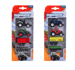 Majorette Farm 5 Pack Set - Metal Tractor Toy with Trailer Accessories & Moving Parts for Kids & Collectors, Styles & Design May Vary - Only 1 Pack Included