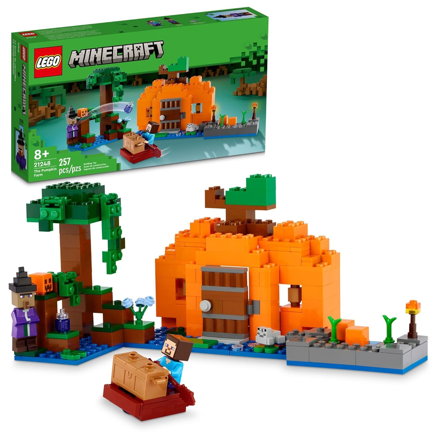LEGO Minecraft The Pumpkin Farm Building Kit for Ages 8+
