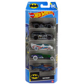 Hot Wheels 1:64 Scale Toy Cars, Set of 5 Batman-Themed Vehicles