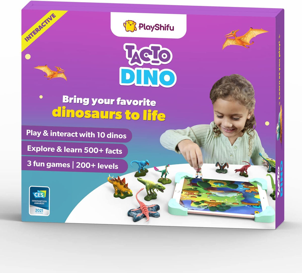 PlayShifu Tacto Dinos - Interactive STEM Dino Story Based Toy for Kids Ages 3 Years & Up (Tablet Not Included)