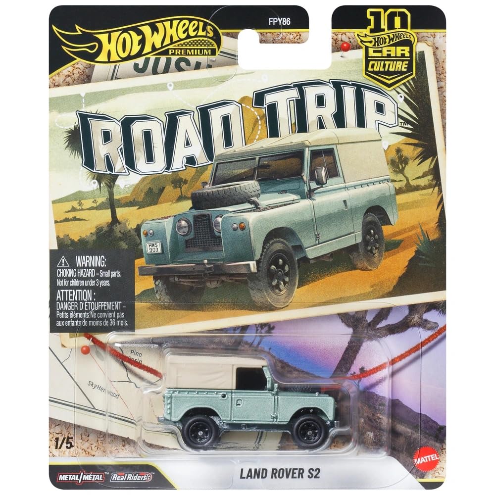 Hot Wheels Car Culture 1:64 Scale Premium Road Trip Land Rover S2 Toy Car for Ages 4+