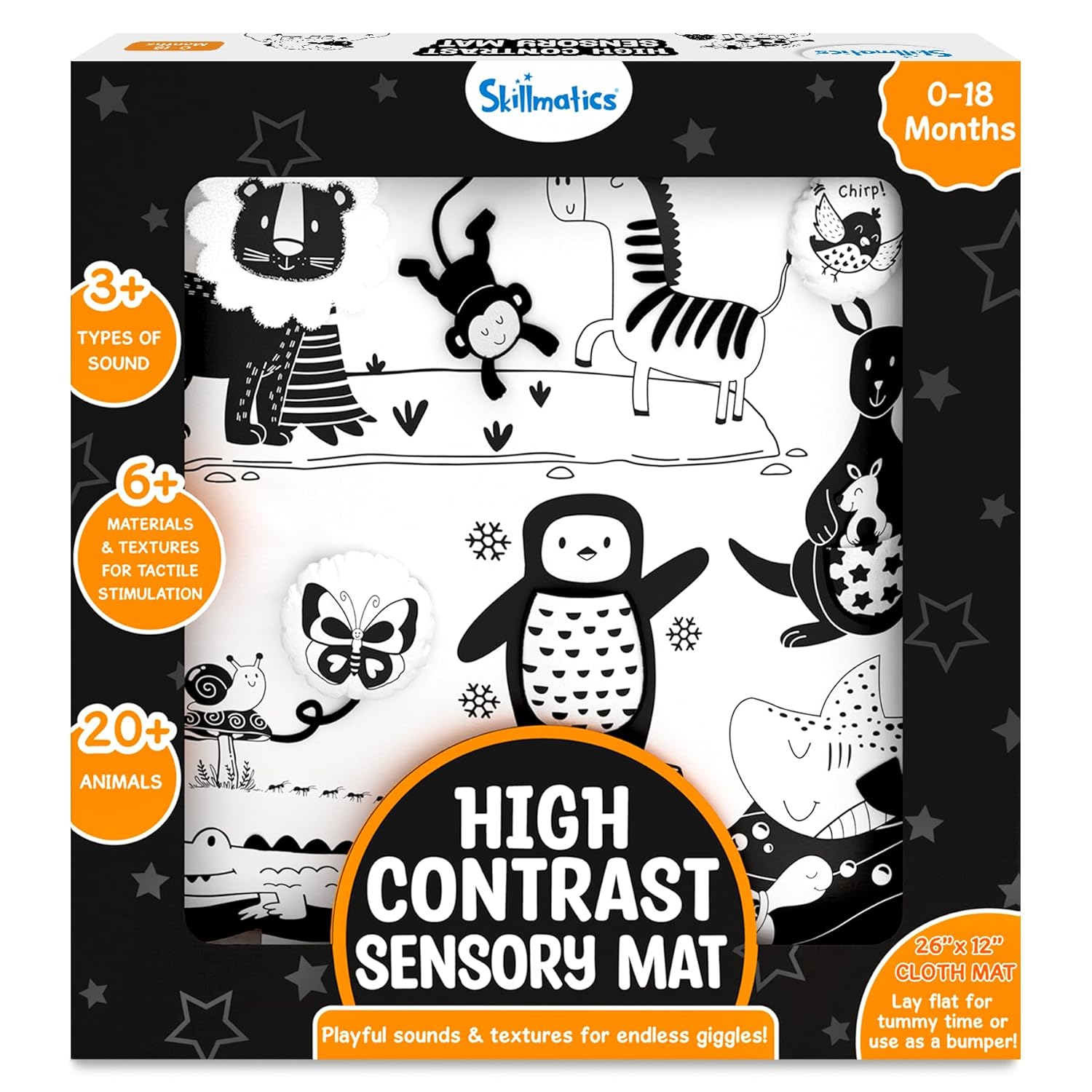 Skillmatics High Contrast Sensory Cloth Mat for Toddlers