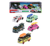 Majorette Volkswagen 5 Pack Set - Metal Toy Car with Freewheel, Suspension & Opening Parts for Kids & Collectors