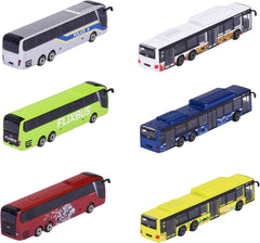 Majorette City Bus with Freewheel and Suspension Metal Body Toy Bus For Kids & Collectors Styles & Design May Vary