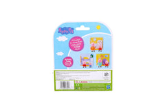 PEPPA PIG and Daddy Pig Twin Figure Fun Pack with Two Poseable Figures and a Scene Card, Preschool Toy for Girls and Boys Ages 3 and Up