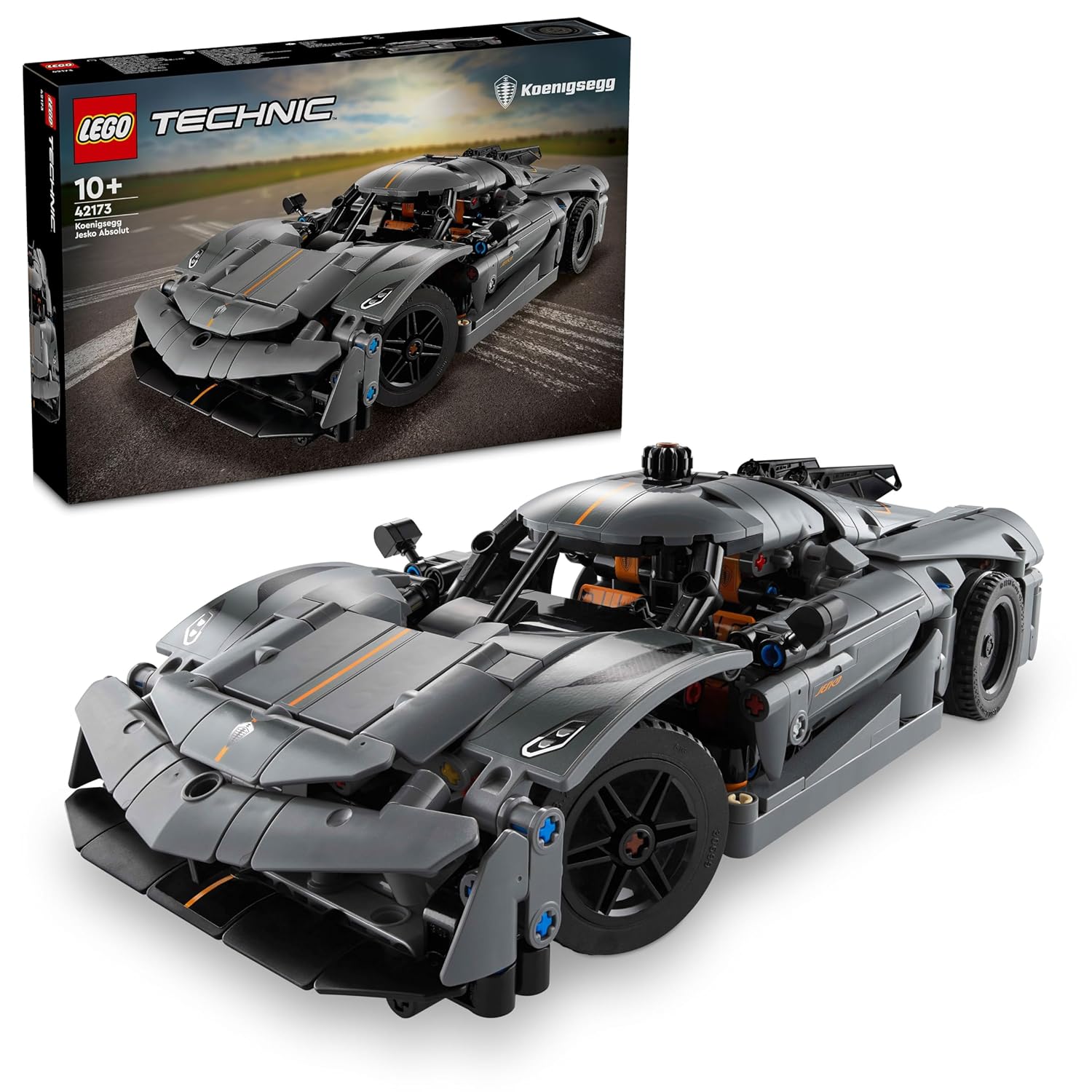LEGO Technic Koenigsegg Jesko Absolut Gray Hypercar Building Kit For Ages 10+