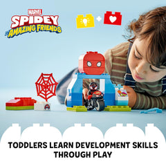 LEGO DUPLO Marvel Spin’s Motorcycle Adventure Set Kit for Ages 2+