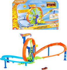 Hot Wheels Rapid Launch & Loop Playset With 1:64 Scale Die-Cast Toy Car, Crash & Track Set for Kids Ages 3 Years & Up