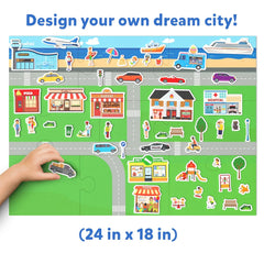 Skillmatics Creative Toy Magnetopia - Design Your City Interactive Pretend Play Set With 60+ Magnetic Pieces for Kids Ages 3 To 7 Years