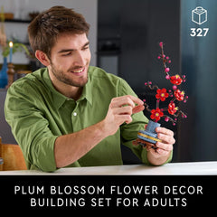 LEGO Icons Plum Blossom Flower Decor Building Kit For Ages 18+