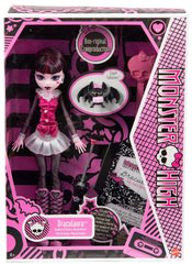 Monster High 10.5 inch Draculaura Reproduction Doll Wearing Original Fashion & Shoes, with Pet, Doll Stand & Accessories Gift for Ages 6+