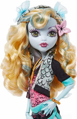 Monster High 10.5 inch Lagoona Blue Reproduction Doll Wearing Original Fashion & Shoes, with Pet, Doll Stand & Accessories Gift for Ages 6+