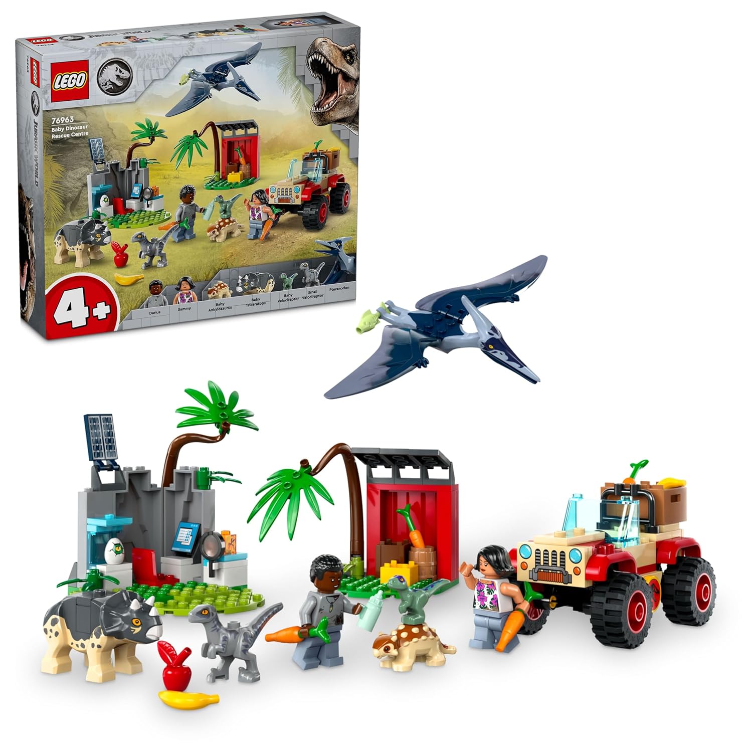 LEGO Jurassic World Baby Dinosaur Rescue Center with Toy Figure Building Kit For Ages 4+