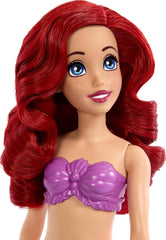 Disney Princess Ariel Mermaid Doll & Rolling Chariot with Removable Fashion Tail & Sebastian Figure Inspired by Disney The Little Mermaid Movie For Kids Ages 3+