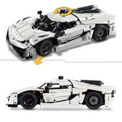 LEGO Technic Koenigsegg Jesko Absolut White Hypercar Building Kit for Ages 10+