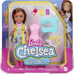 Barbie Chelsea Can Be 6 Inch Brunette Chelsea Fashion Designer Doll Playset for Ages 3 Years Old & Up