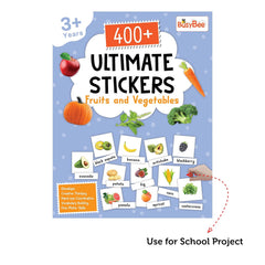 Pegasus 400+ Ultimate Stickers Book - Fruits and Vegetables for 3+ Years Kids