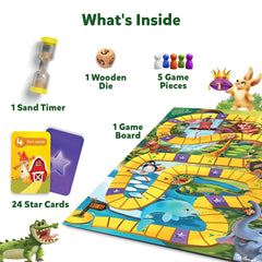 Skillmatics Leaps & Tumbles Race Through The Land of Animal Adventures Classic Board Game for Ages 3-7 Years