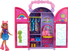 Barbie Chelsea Doll & Closet Toy Playset with 15 Pieces Clothes & Accessories Included, Foldable Set for On-The-Go Play & Storage for Kids Ages 3+