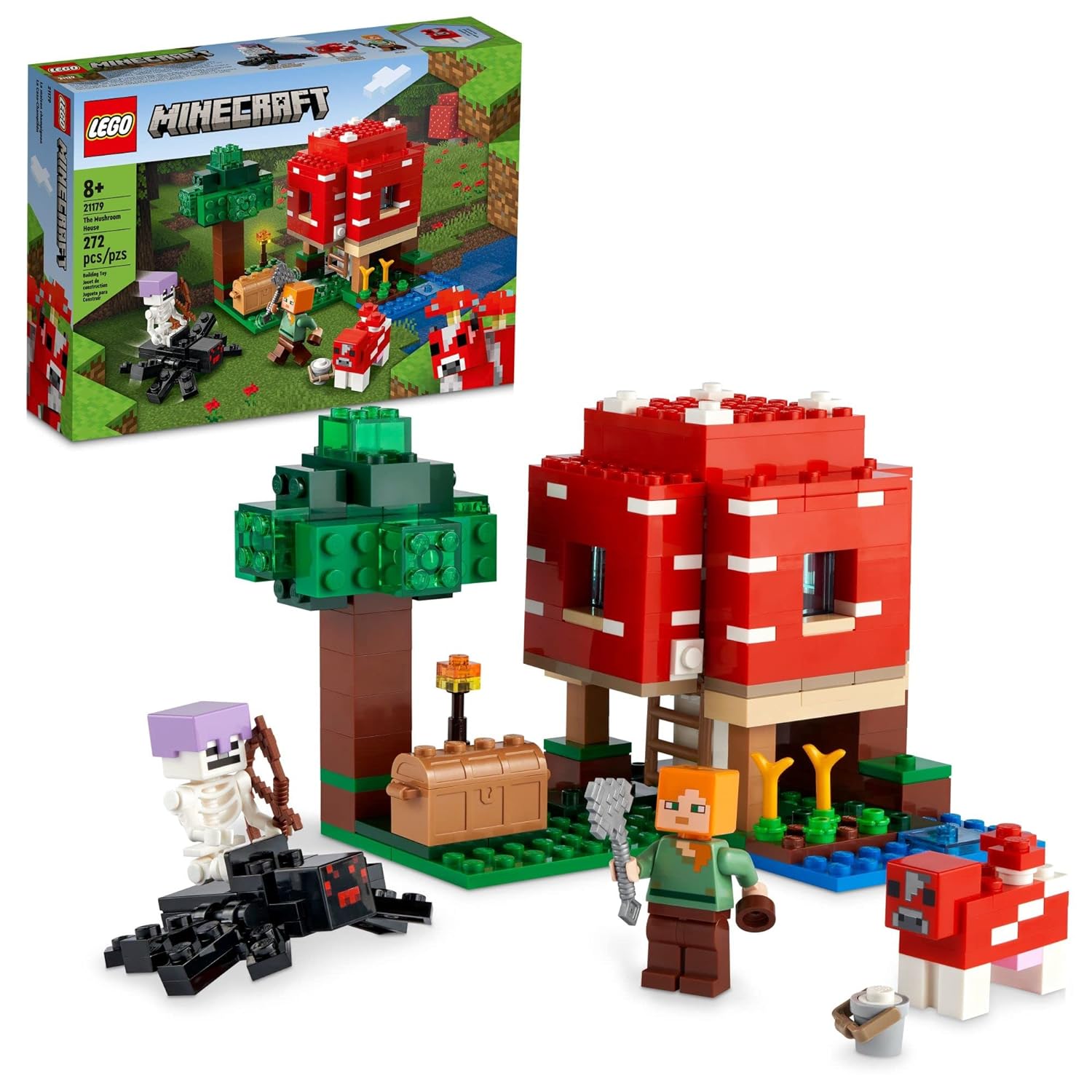 LEGO Minecraft The Mushroom House Set Building Kit for Ages 8+