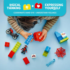 LEGO DUPLO Marvel Spin’s Motorcycle Adventure Set Kit for Ages 2+