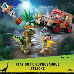 LEGO Jurassic Park 30th Aniversary Dilophosaurus Ambush Building Kit For Ages 6+